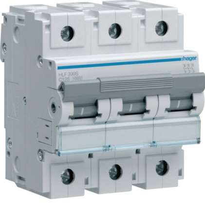 Автовимикач HAGER 125А 3п С 10 kA 4.5м HLF399S