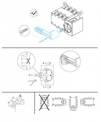 Переключатель корпусный трёхпозиционный HAGER HI454 250А 4п I-0-II 400/690В