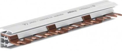 Шина Hager KDN363N вилочная 3-полюсная 63A 9 модулей с изоляцией