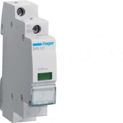 Індикатор фази HAGER на DIN рейку (зелений) 1м світлодіод 12/48В АС SVN131