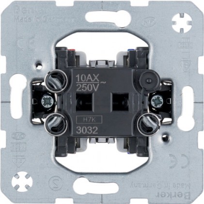 Механізм одноклавішного вимикача HAGER-BERKER 2-полюсний 10АХ/250В