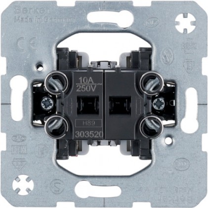 Механізм двохклавішного вимикача жалюзі HAGER-BERKER 10АХ/250В