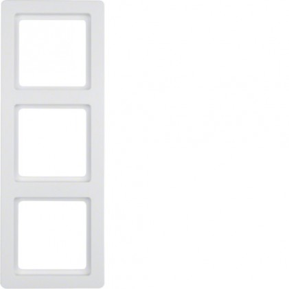 Рамка тройная HAGER-BERKER белая Q.1