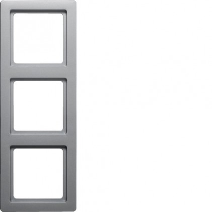Рамка тройная HAGER-BERKER алюминий Q.1