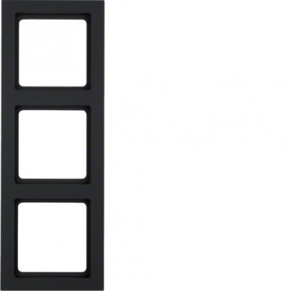 Рамка тройная HAGER-BERKER антрацит Q.3