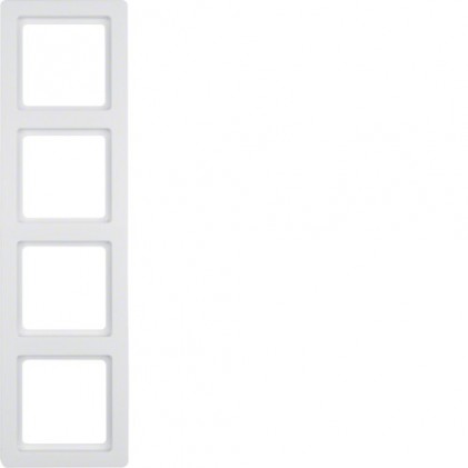 Рамка четырехместная HAGER-BERKER белая Q.1