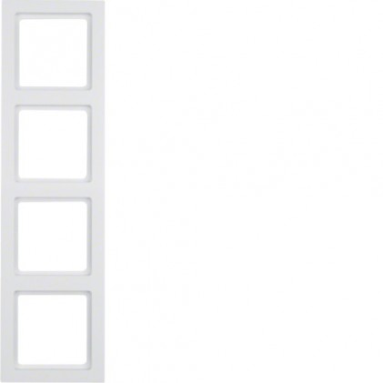 Рамка четырехместная HAGER-BERKER белая Q.3