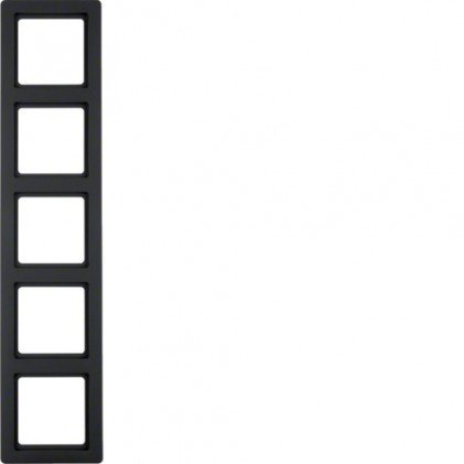 Рамка п'ятимісна HAGER-BERKER антрацит Q. 1