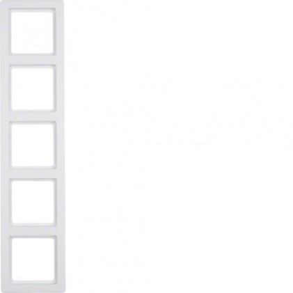 Рамка пятиместная HAGER-BERKER белая Q.1