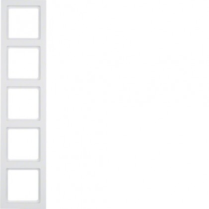 Рамка п'ятимісна HAGER-BERKER біла Q. 3