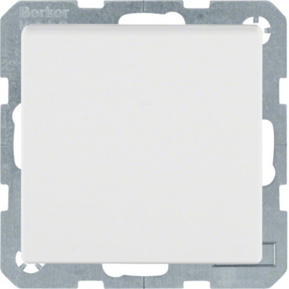 Розетка з заземлюючим контактом HAGER-BERKER з кришкою 16А/250В біла Q.х