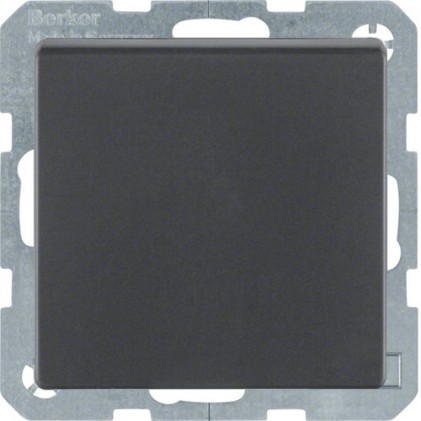 Розетка з заземлюючим контактом HAGER-BERKER з кришкою з додатковим захистом контактів 16А/250В антрацит Q.х