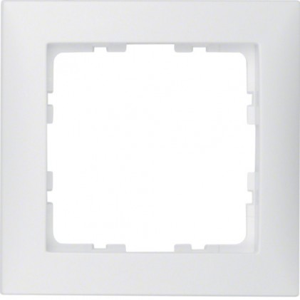Рамка одинарная HAGER-BERKER полярная белизна матовая S.1