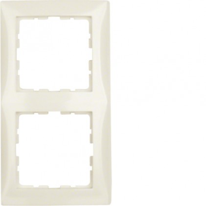 Рамка двойная HAGER-BERKER белая S.1