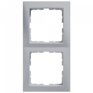 Рамка подвійна HAGER-BERKER алюміній S.1