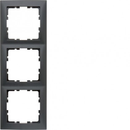 Рамка тройная HAGER-BERKER антрацит S.1