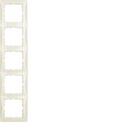 Рамка 5-местная HAGER-BERKER белая S.1