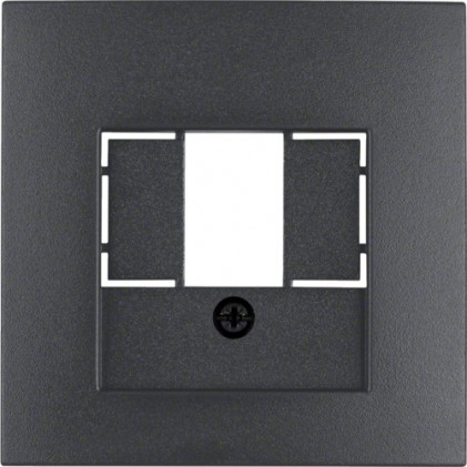 Накладка для розеток громкоговорителей USB-розеток HAGER-BERKER антрацит S.1