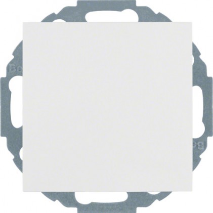 Розетка с заземляющим контактом HAGER-BERKER с крышкой 16А/250В полярная белизна S.1