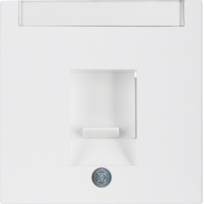 Накладка для супортів HAGER-BERKER під модуль RJ12/RJ45 полярна білизна S.1