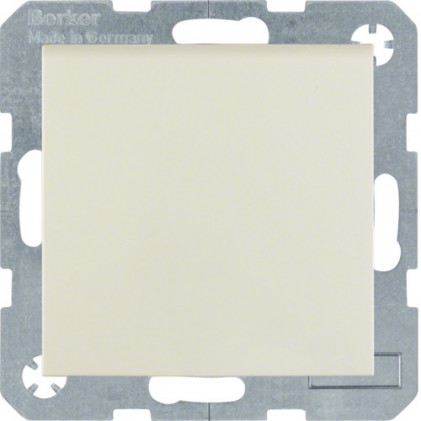 Розетка з заземлюючим контактом HAGER-BERKER з кришкою 16А/250В біла S.1