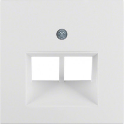 Накладка для розетки UAE/E-DAT HAGER-BERKER полярна білизна матова S.1