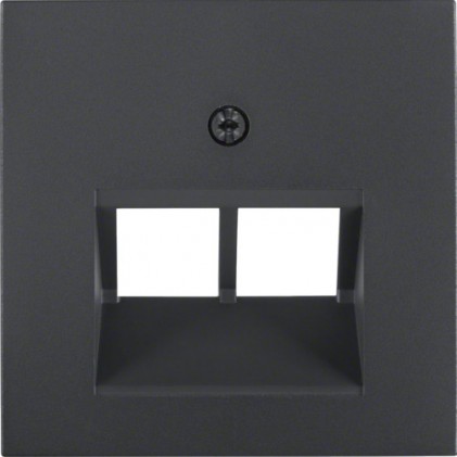 Накладка для розетки UAE/E-DAT HAGER-BERKER антрацит S.1