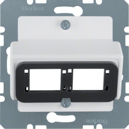 Накладка для подвійного модуля «Reichle&De-Massari» HAGER-BERKER полярна білизна матова S.1