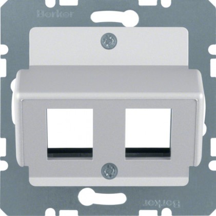 Накладка для двойного модуля AMP HAGER-BERKER алюминий S.1