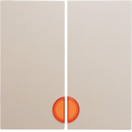 Кнопка подвійна з лінзою HAGER-BERKER біла S.1