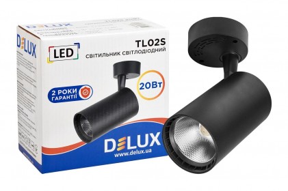 Світильник DELUX LED TL02S 20Вт 36° світлодіодний чорний