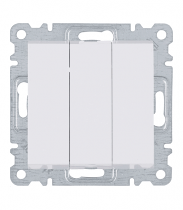 Выключатель HAGER LUMINA 3-клавишный 10А/250В белый