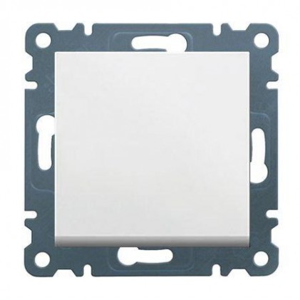 Выключатель HAGER LUMINA одноклавишный 1-тактовый н.о.-контакт 10А/250В белый