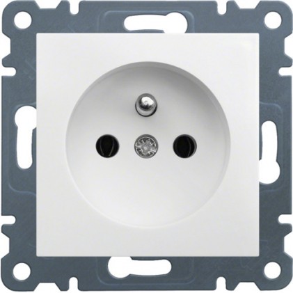 Розетка HAGER LUMINA з центральним контактом заземлення 16А/250В IP20 біла