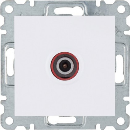 Розетка САТ HAGER LUMINA белая