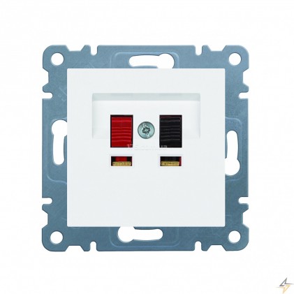 Розетка акустическая HAGER LUMINA белая