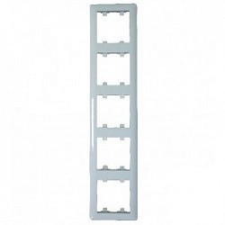 Рамка HAGER LUMINA-Soul пятерная вертикальная белая