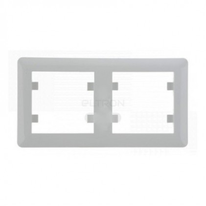Рамка HAGER LUMINA-Soul двойная горизонтальная белая
