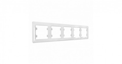 Рамка HAGER LUMINA пятерная горизонтальная белая
