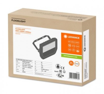 Прожектор OSRAM LEDVANCE FL PFM 20W/4000K SYM 100° WT IP65 білий світлодіодний