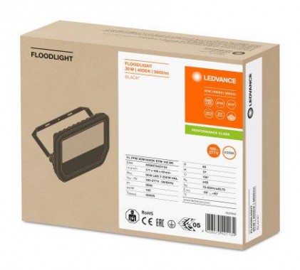 Прожектор OSRAM LEDVANCE FL PFM 30W/4000K SYM 100° BK IP65 чорний світлодіодний