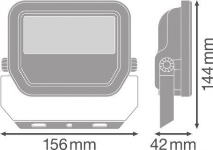 Прожектор OSRAM LEDVANCE FL PFM 20W/3000K SYM 100° ВК IP65 чорний світлодіодний