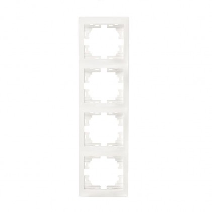Рамка LEZARD Mira 701-0200-154 вертикальная без вставки 4 места белая