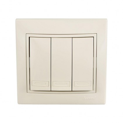 Выключатель LEZARD Mira 701-0303-109 3кл. крем