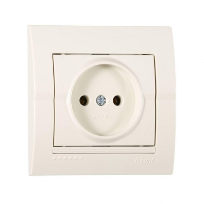Розетка LEZARD Deriy 702-0303-121 без заземляющего контакта крем
