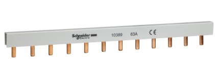 Шина SCHNEIDER гребенчатая 2-полюсна 63A 12 модулів 10389