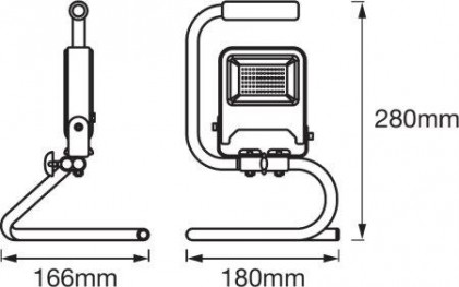 Прожектор OSRAM LED WORKLIGHT 20W 840 S-STAND IP65 темно-сірий світлодіодний