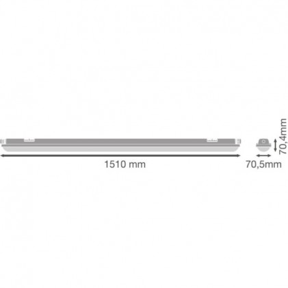 Светильник OSRAM DAMP PROOF HLO 1500 80W 4000K IP65 пылевлагозащищенный
