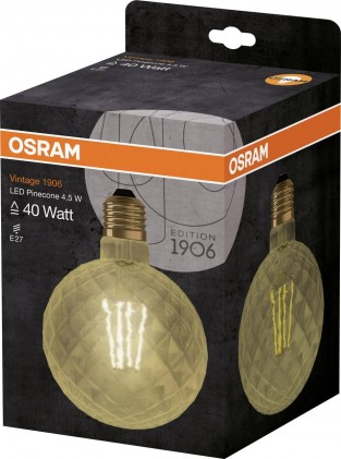 Led лампа OSRAM 1906LEDPINE 40 4.5W 2500K 230V FIL E27 светодиодная