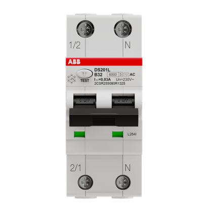 Дифференциальный автовыключатель ABB DS201 В32 AС30 32А 30mА 6kA
